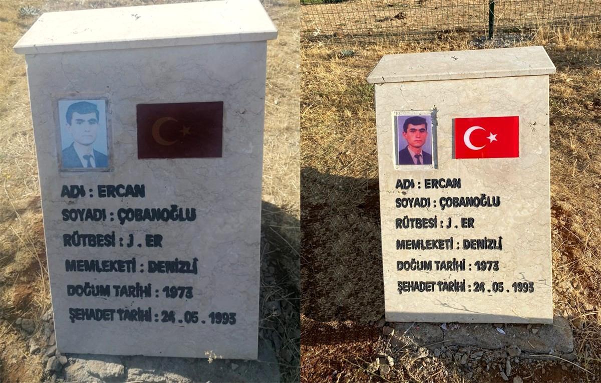 Bingöl\'de 33 şehidin anıt mezarında fotoğraflar yenilendi