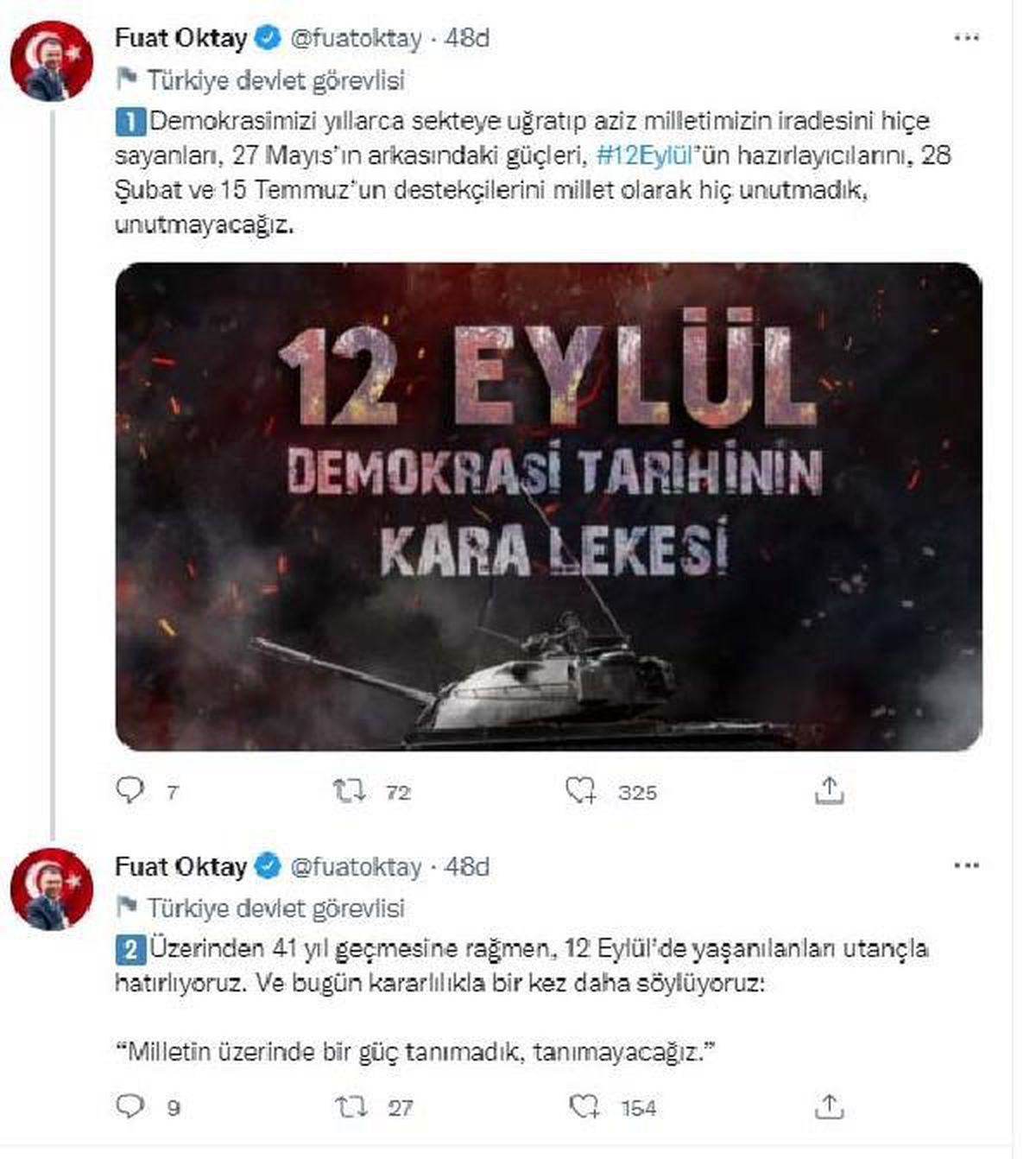 Fuat Oktay: Milletin üzerinde bir güç tanımadık, tanımayacağız