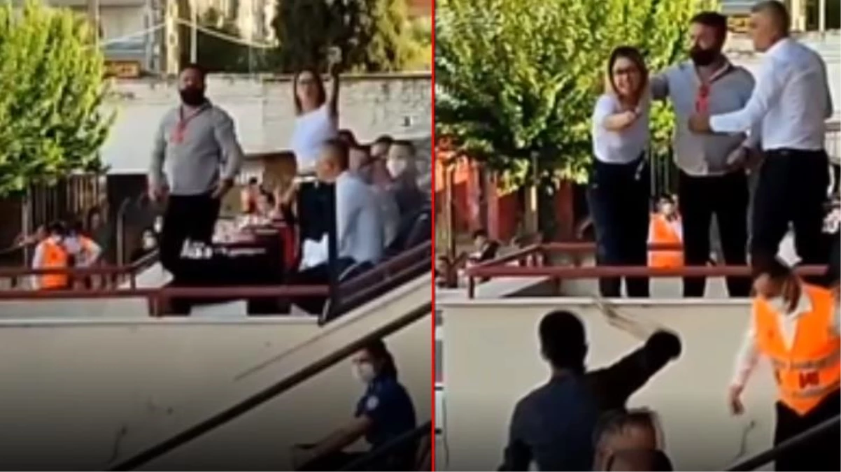 Turgutluspor-Bayburt Özel İdarespor maçında skandal olay! Başkanın eşi tribünlere el hareketi yaptı