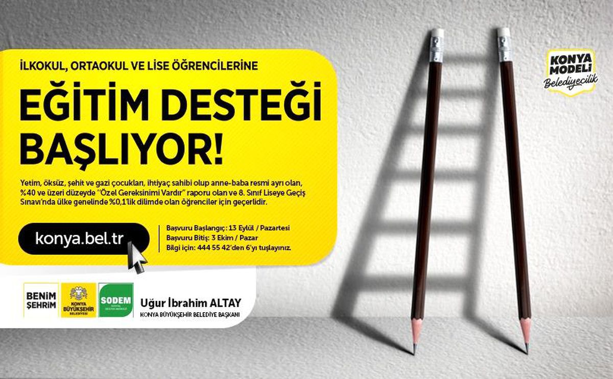 Konya Büyükşehir\'den Öğrencilere Eğitim Desteği Başlıyor