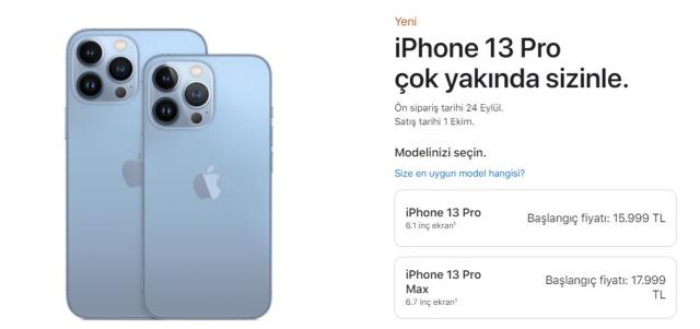 iPhone 13 modellerinin Türkiye fiyatı Apple tarafından açıklandı