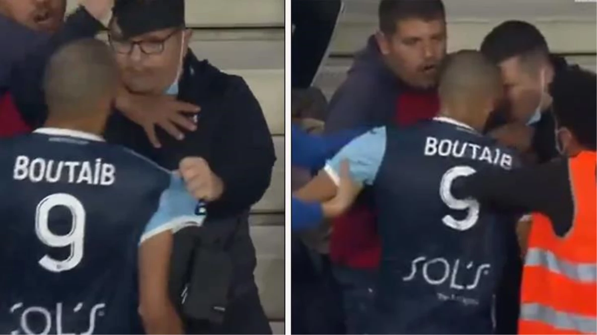 Boutaib, maç sonrası tribünden sitemde bulunan seyirciyle kavga etti