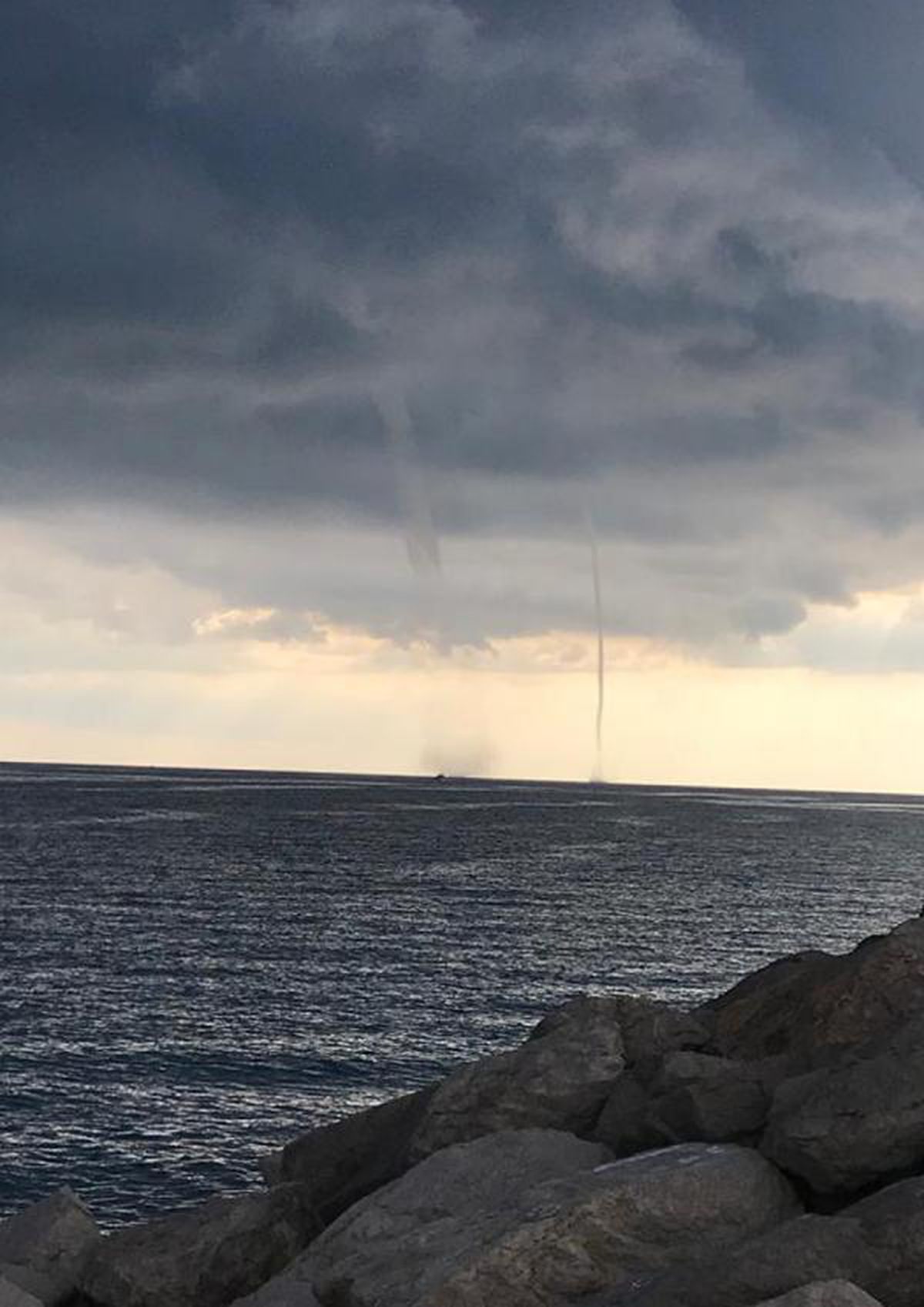 Two tornadoes occurred in the sea in Antalya