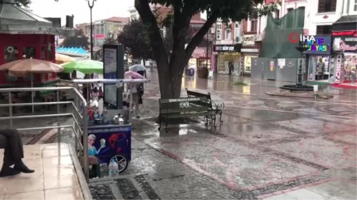 Edirne\'de yağmur etkili oldu