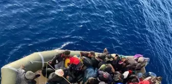 Marmaris açıklarında 46 kaçak göçmen kurtarıldı