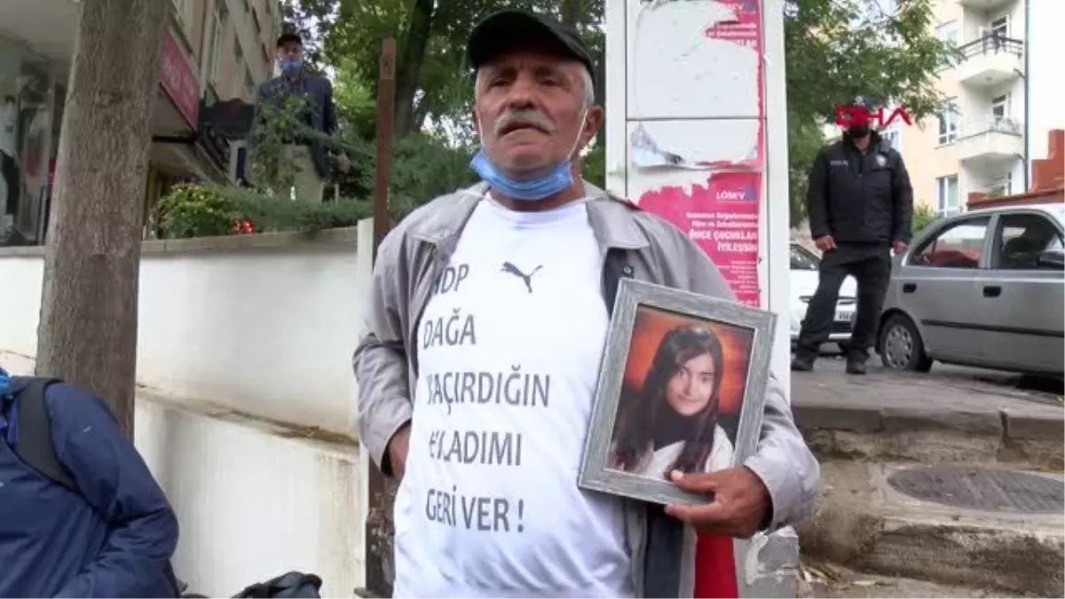 PKK\'nın kaçırdığı kızı için Ankara\'ya yürüyen baba ile HDP\'liler arasında gerginlik
