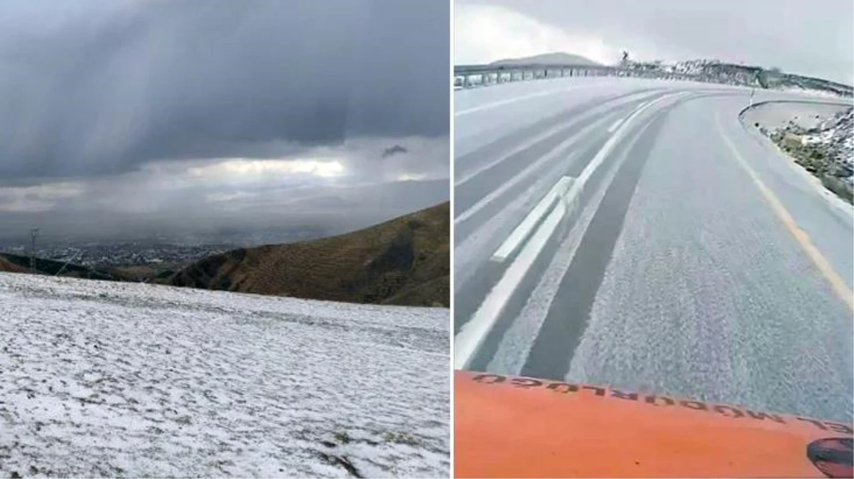 İlk kar Erzurum\'da Palandöken Dağı\'na düştü