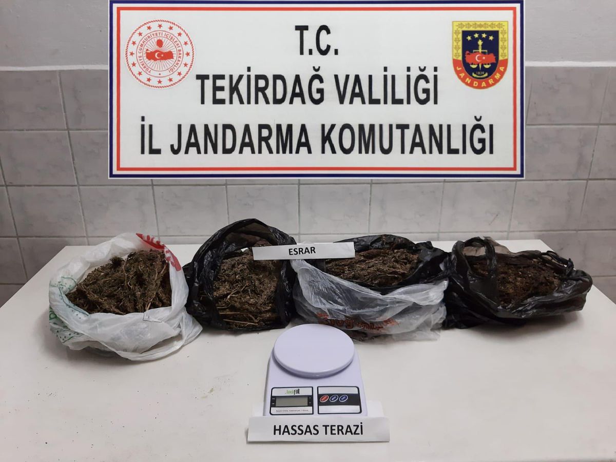 Tekirdağ\'da evinde uyuşturucu bulunan zanlı tutuklandı