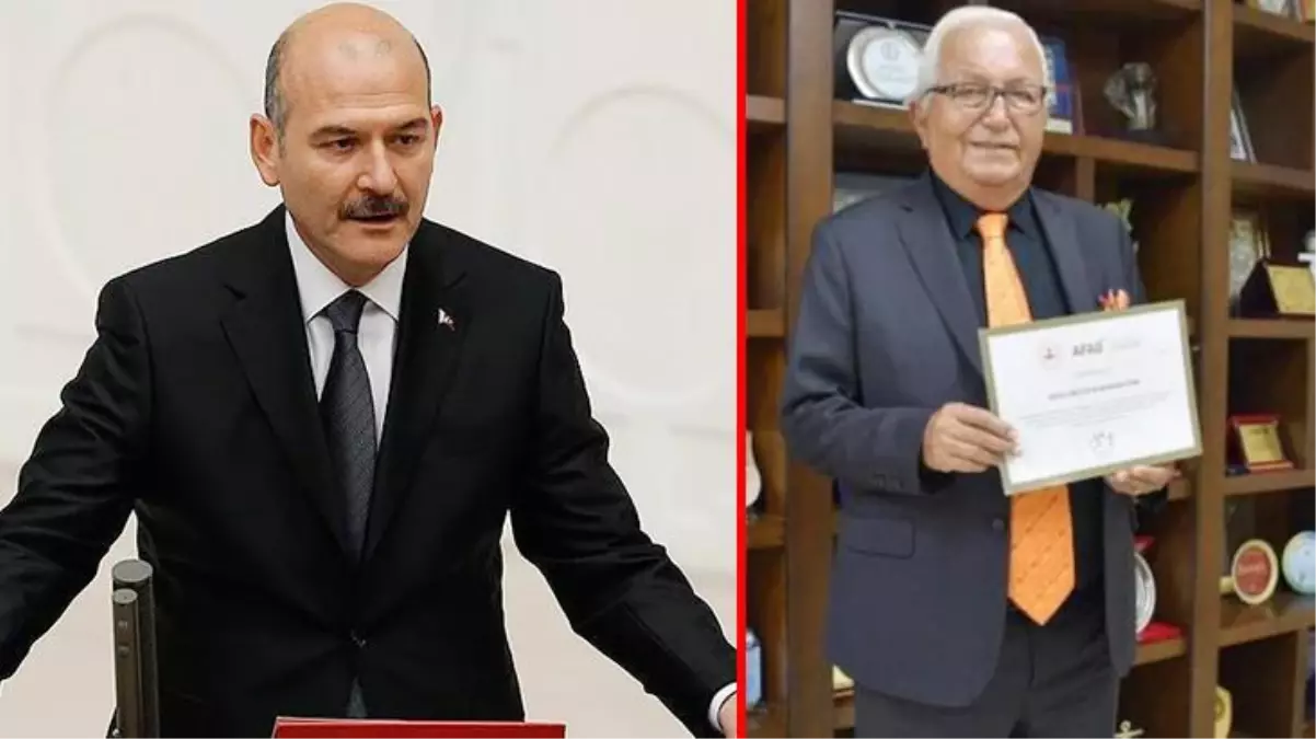 Süleyman Soylu\'dan orman yangınları ve sel felaketinde AFAD\'a sağladığı destekten ötürü CHP\'li belediye başkanına teşekkür belgesi