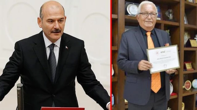 Süleyman Soylu'dan orman yangınları ve sel felaketinde AFAD'a sağladığı destekten ötürü CHP'li belediye başkanına teşekkür belgesi