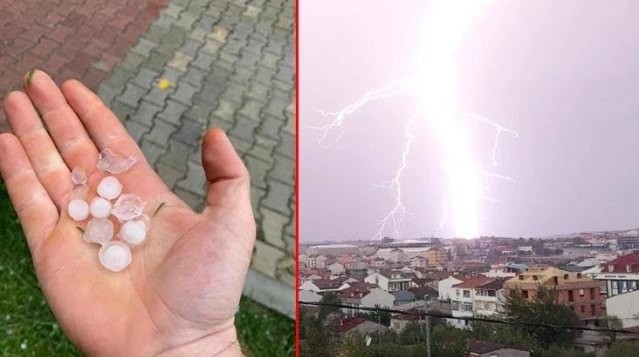 İstanbul'da beklenen yağış başladı, bazı ilçeleri dolu vurdu