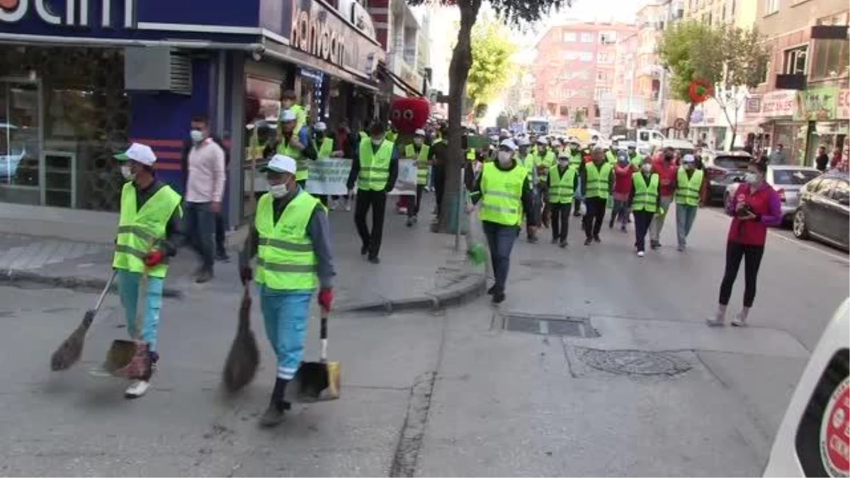 Niğde\'de Dünya Temizlik gününde caddeleri temizlendi