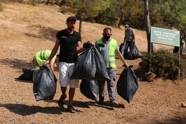 Bodrum Cennet Koyu'nda kıyı temizliği yapıldı