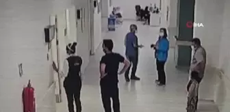 'İçeride kalabalık şekilde beklemeyelim' diyen doktora yumruklu saldırı anı kamerada