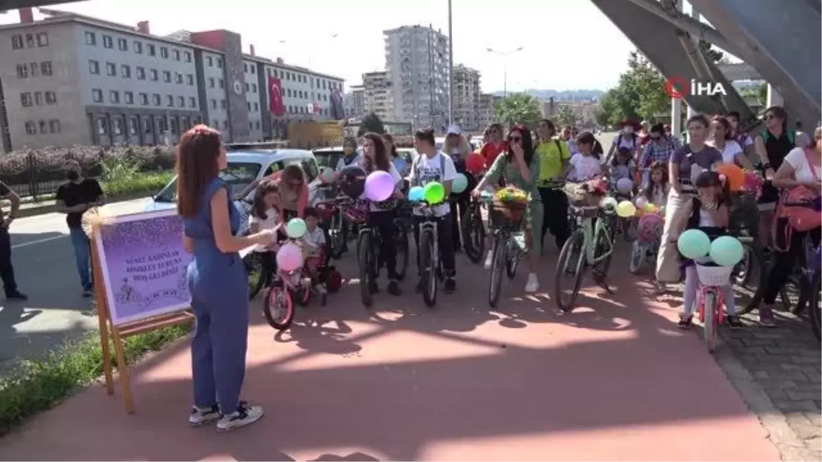 Süslü kadınlar topluluğu Rize\'de pedal çevirdi