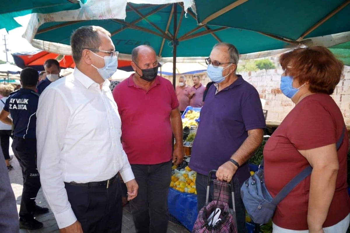 Başkan Ergin pazaryerinde vatandaşların sorunlarını dinledi