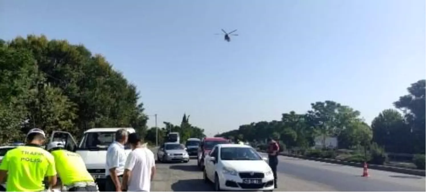 Son dakika haberi! Manisa\'da jandarma ve emniyetten helikopter destekli denetim