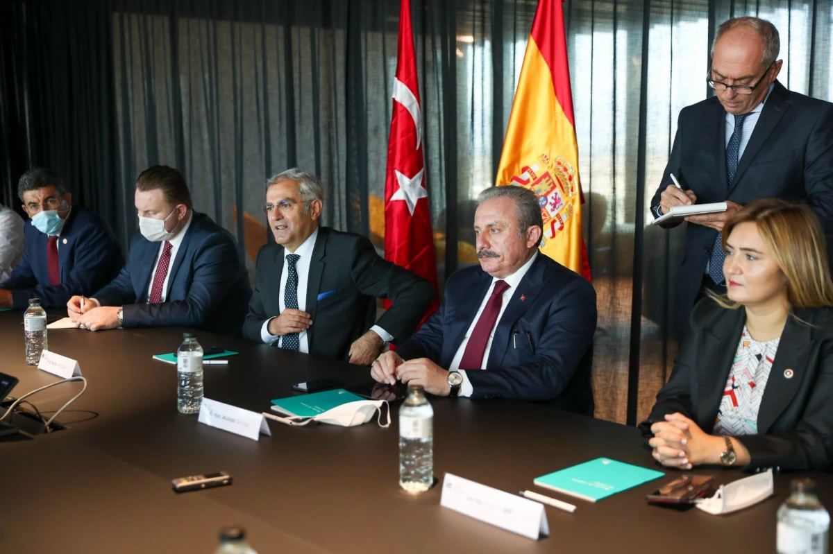 TBMM Başkanı Şentop İspanya\'da karşılandı