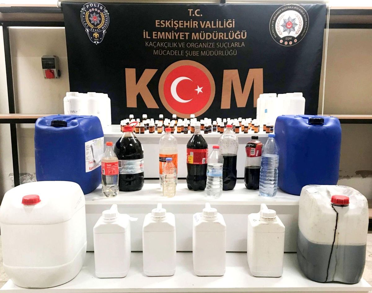 Eskişehir\'de düzenlenen sahte içki operasyonunda 1 şüpheli yakalandı