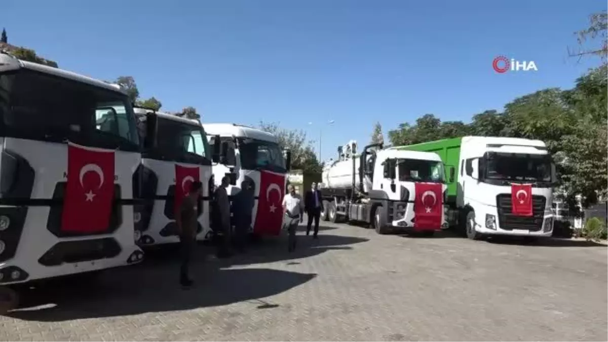 Mardin Büyükşehir Belediyesine hibe edilen araçlar törenle teslim alındı