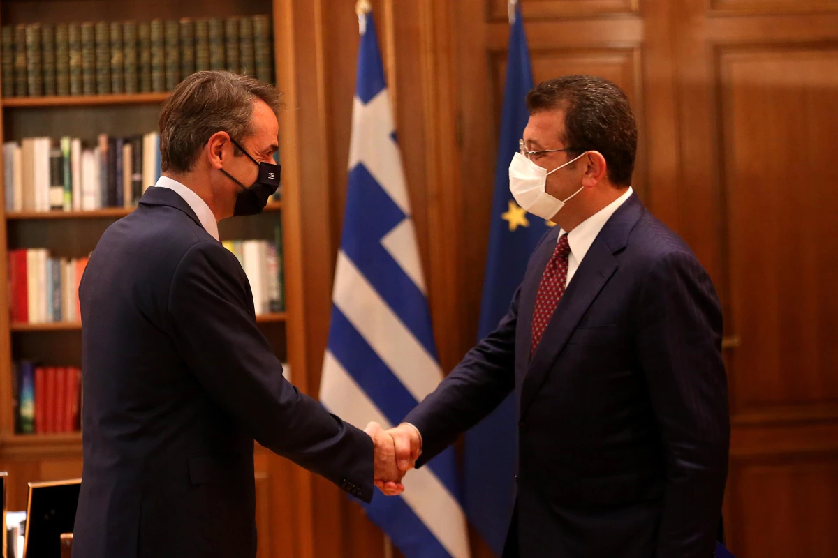 Yunanistan Başbakanı Miçotakis, İBB Başkanı İmamoğlu\'nu kabul etti