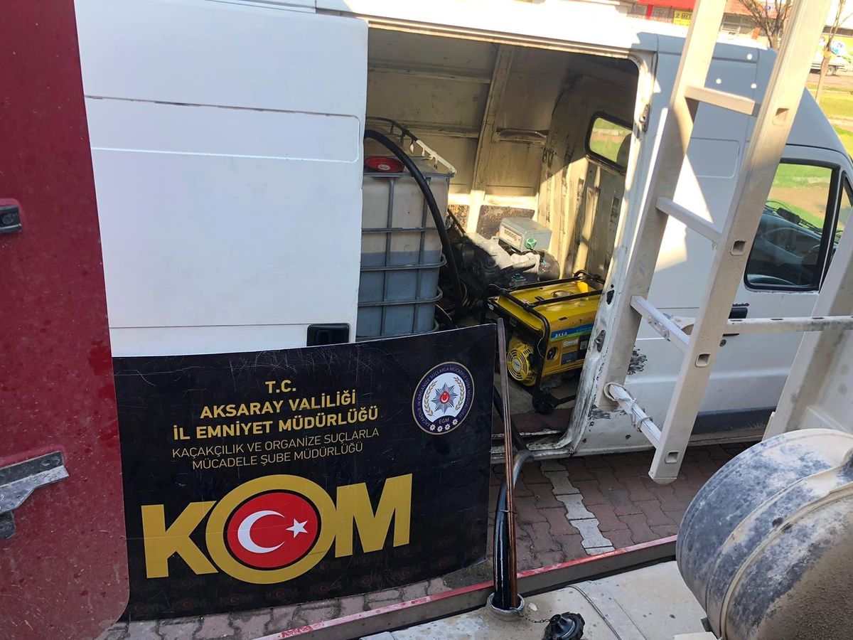 Aksaray\'da bin 500 litre kaçak yakıt ele geçirildi