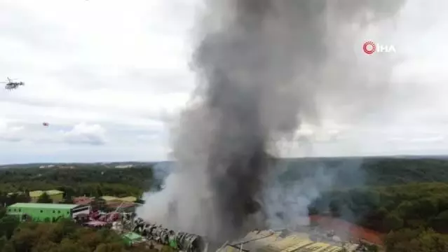 Yangın Şile'deki fabrikada büyük hasara neden oldu