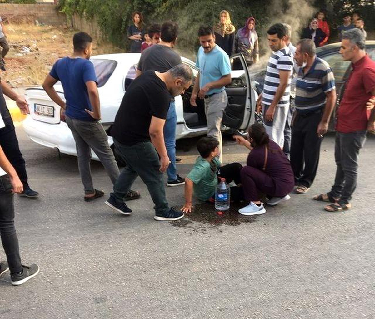 Adıyaman\'da, iki otomobil çarpıştı: 1 yaralı