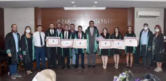 Adana'da stajını tamamlayan 6 avukat mesleğe başladı