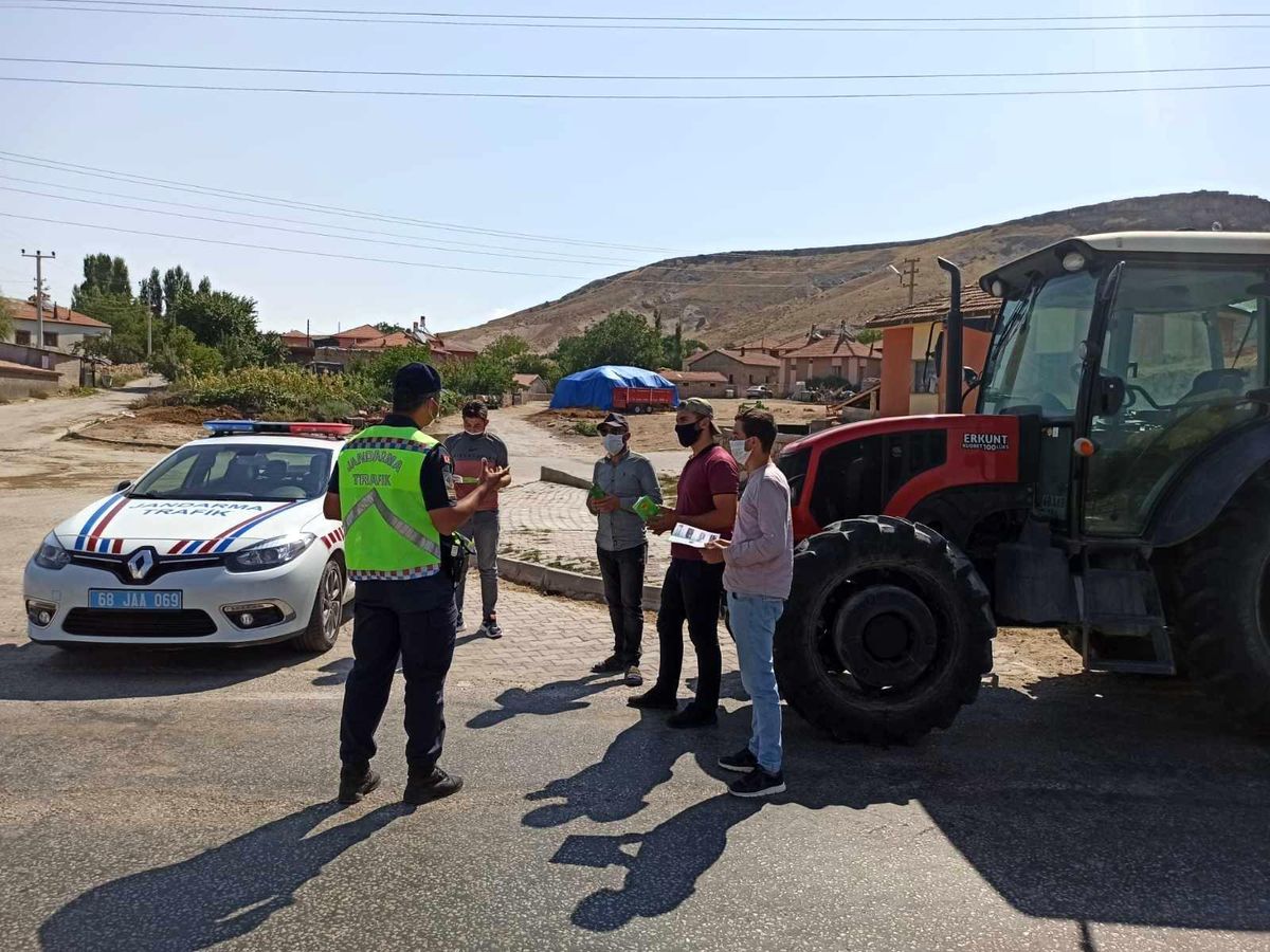 Aksaray jandarma traktör denetiminde