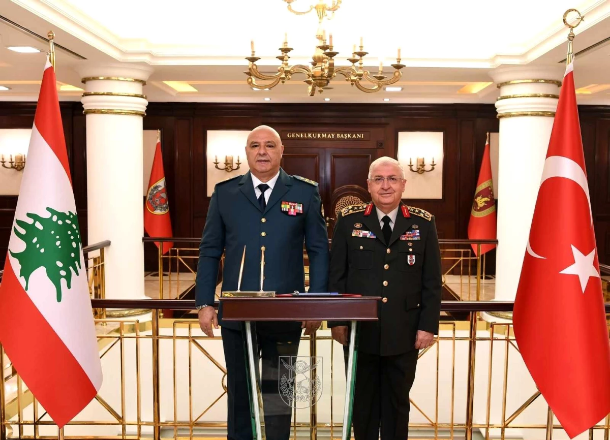 Genelkurmay Başkanı Orgeneral Güler, Lübnanlı mevkidaşı Korgeneral Aoun\'u ağırladı