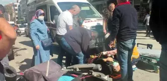 Motosikletin çarptığı yaya yaralandı