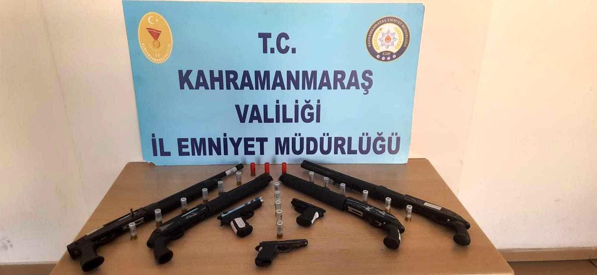 Kahramanmaraş\'ta 8 adet silah ele geçirildi