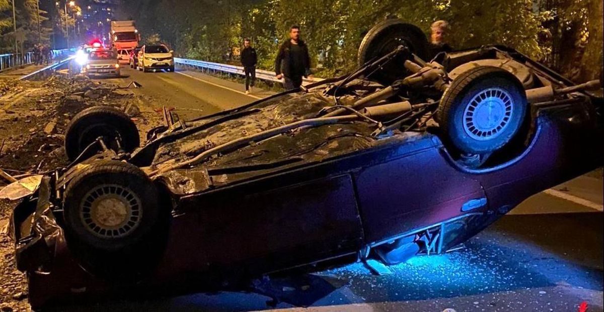 Otomobil taklalar attı: 2 yaralı