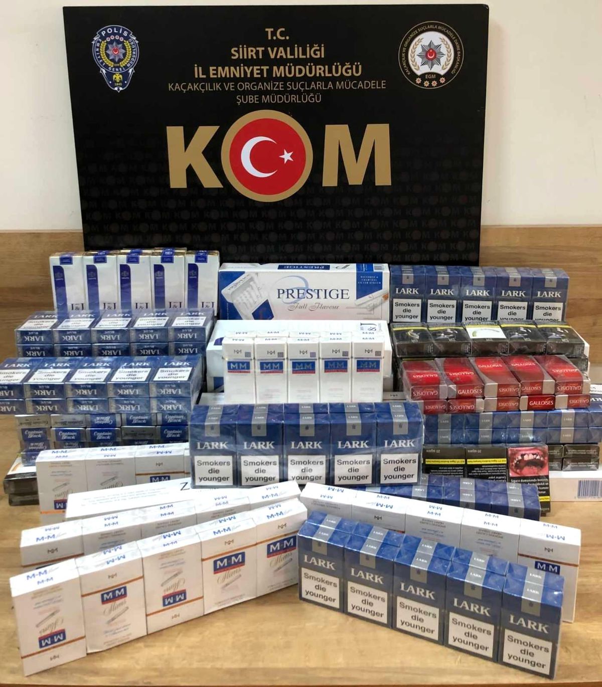 Siirt\'te gümrük kaçağı sigara ele geçirildi