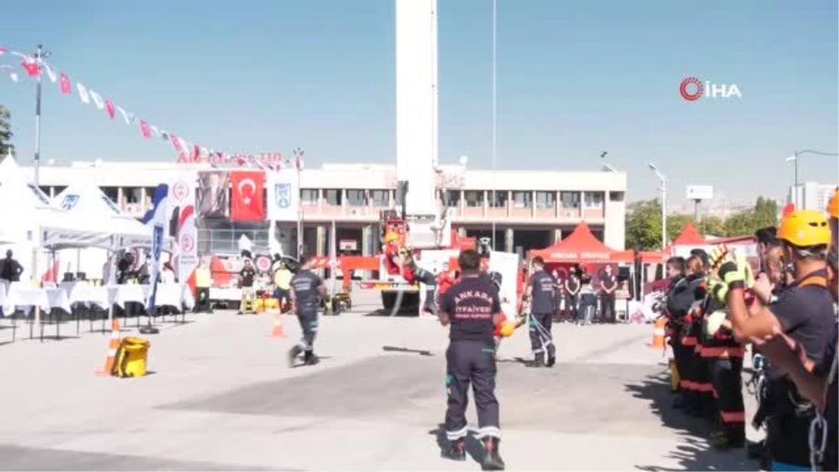 Ankara\'da "İtfaiye Haftası" tatbikatlarla kutlandı