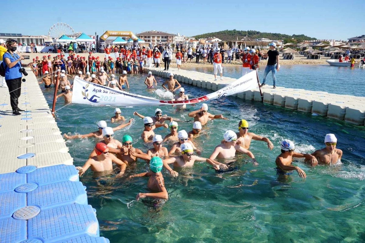 Ayvalık\'ta Açık Su Yüzme Şampiyonası heyecanı