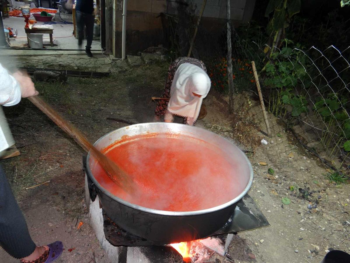 Son dakika haberi | Bahçelerde salça kazanları kaynamaya başladı
