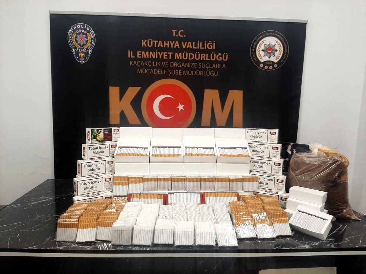Kütahya\'da 19 bin 340 adet makaron ele geçirildi