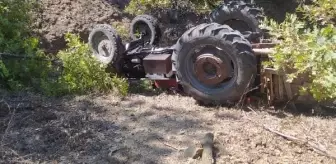Ankara'da, devrilen traktörün sürücüsü öldü