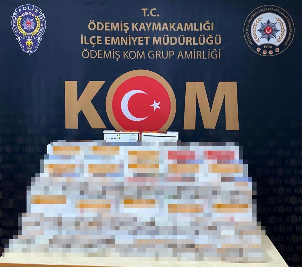 Kiraz\'da 28 bin 300 makaron ele geçirildi