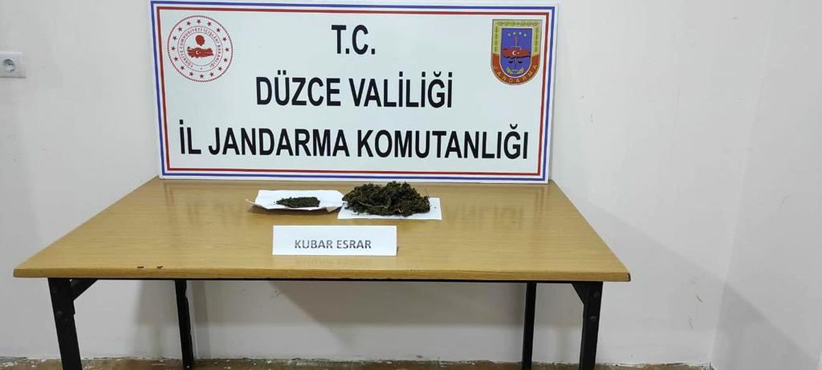 Jandarma ekipleri 92,3 gram esrar ele geçirdi