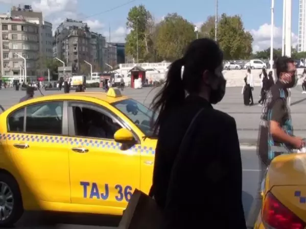 Taksim'de denetim; taksiciden bu kez uzun mesafe bahanesi