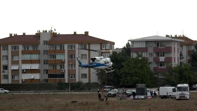 Bursa'da şehrin üstünde alçak uçuş yapan helikopter paniğe neden oldu