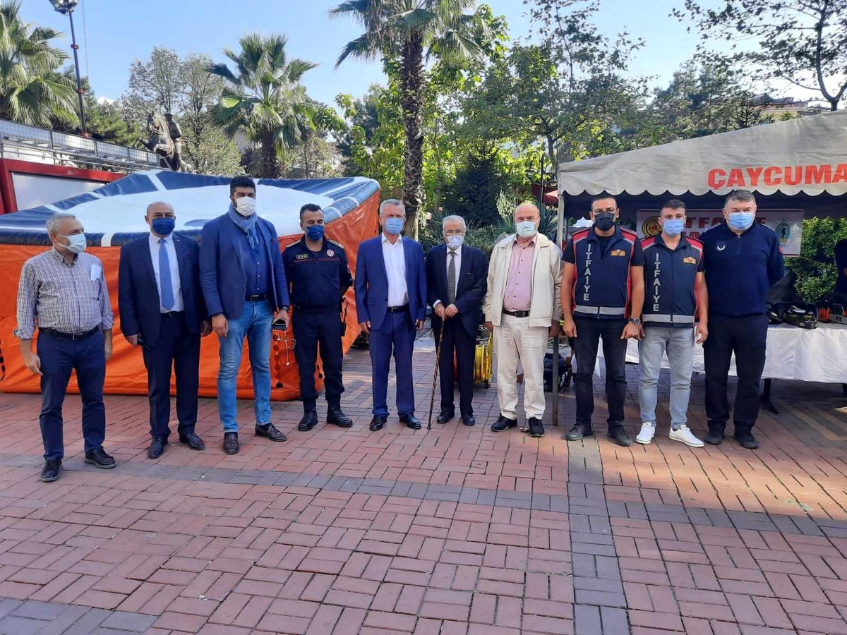 Çaycuma sokakları itfaiye sirenleri ile yankılandı