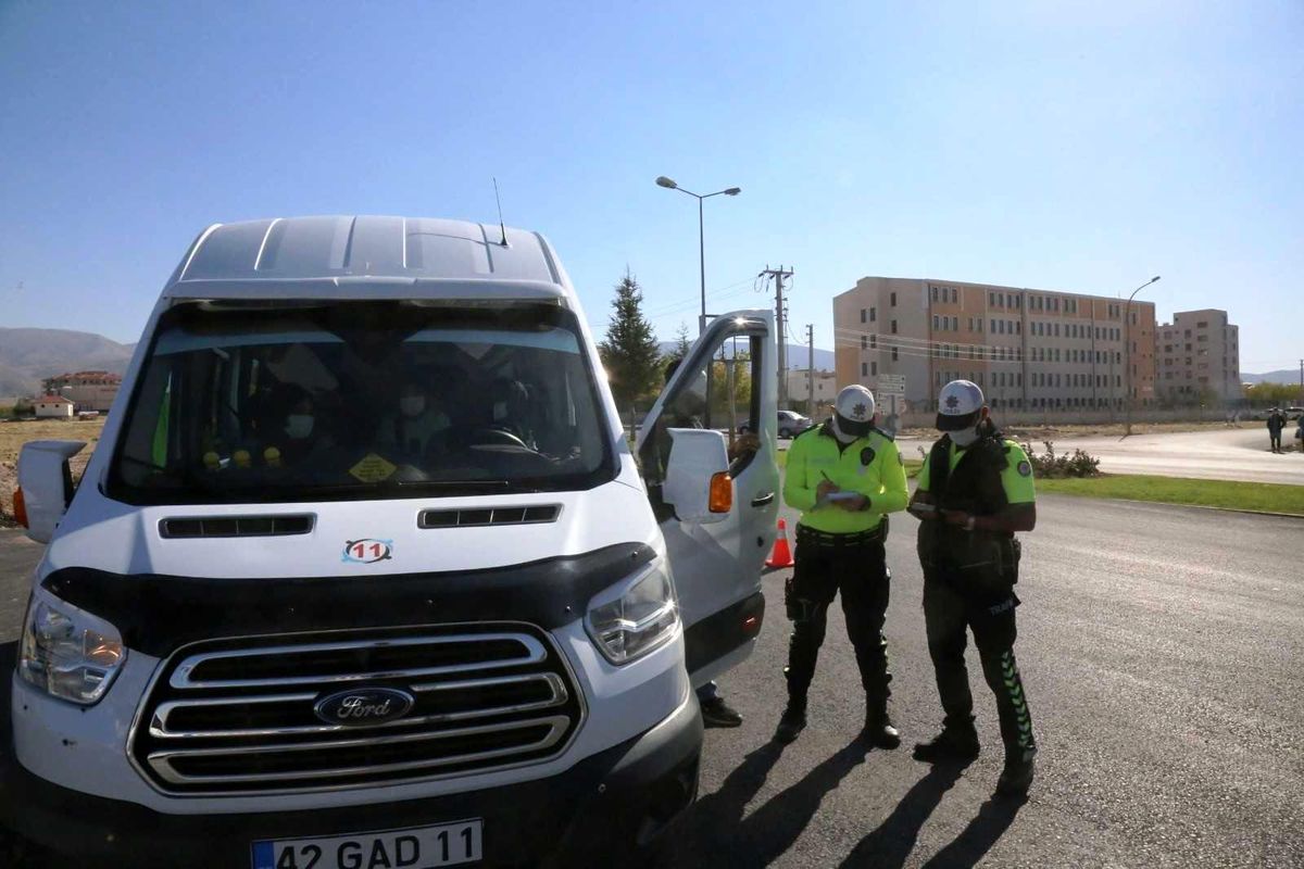 Ereğli\'de okul servis araçlarına denetim