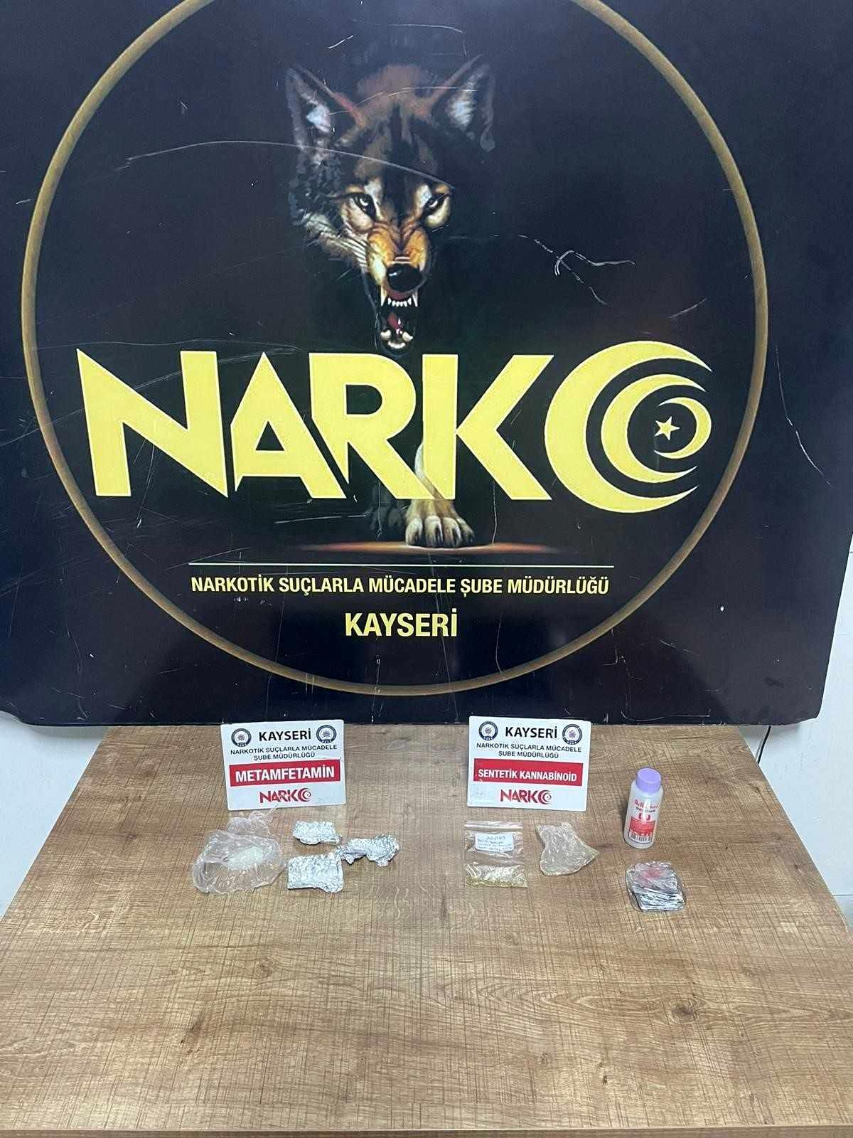 Kayseri\'de uyuşturucu madde ticareti yapan 1 şüpheli yakalandı