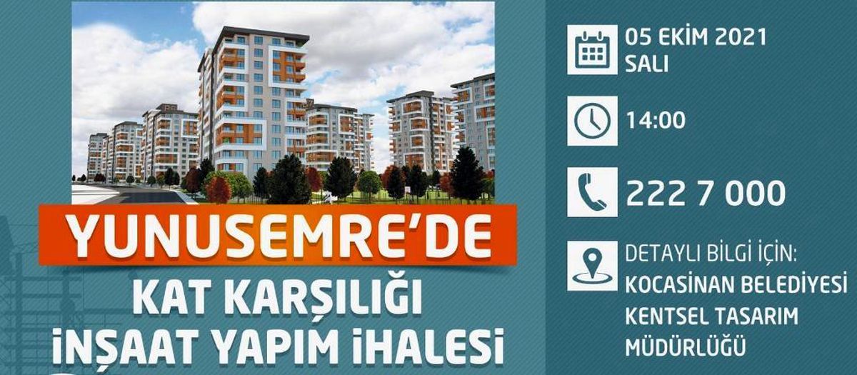 Kocasinan\'da 104 dairenin ihalesi gerçekleştirilecek