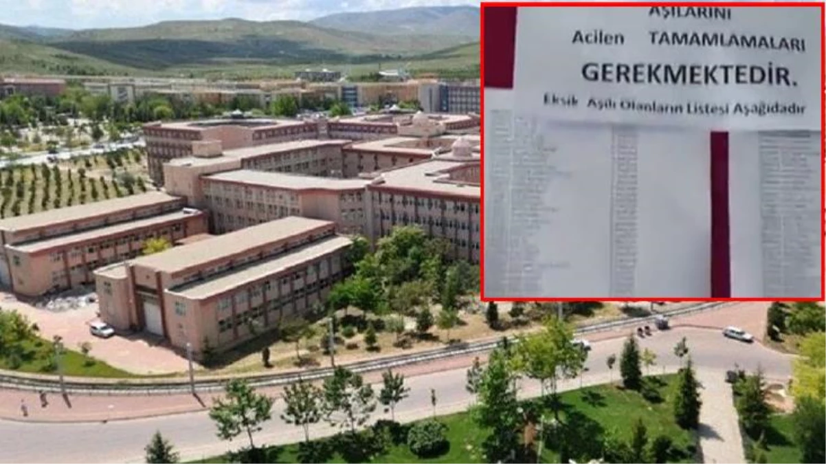 Selçuk Üniversitesi\'nde aşısız ve eksik aşılı öğrencilerin isimlerini panoya astılar