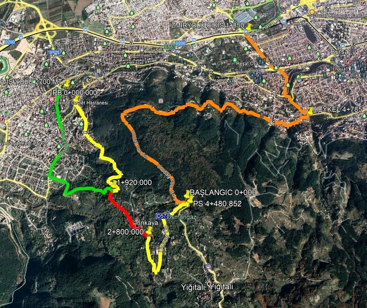 Uludağ yolunda trafik düzenlemesi